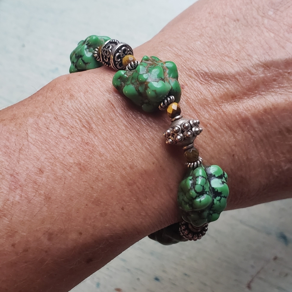 Green Turquoise Tiger Eye Bracelet